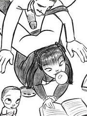 Curly fledged babe makes rattling blowjob to her off-color son