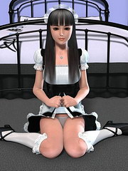 Smoking red-hot daughter overts legs for the dad`s wang