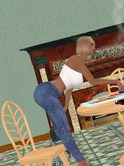 Two young babes with huge melons please their hung fuckmates